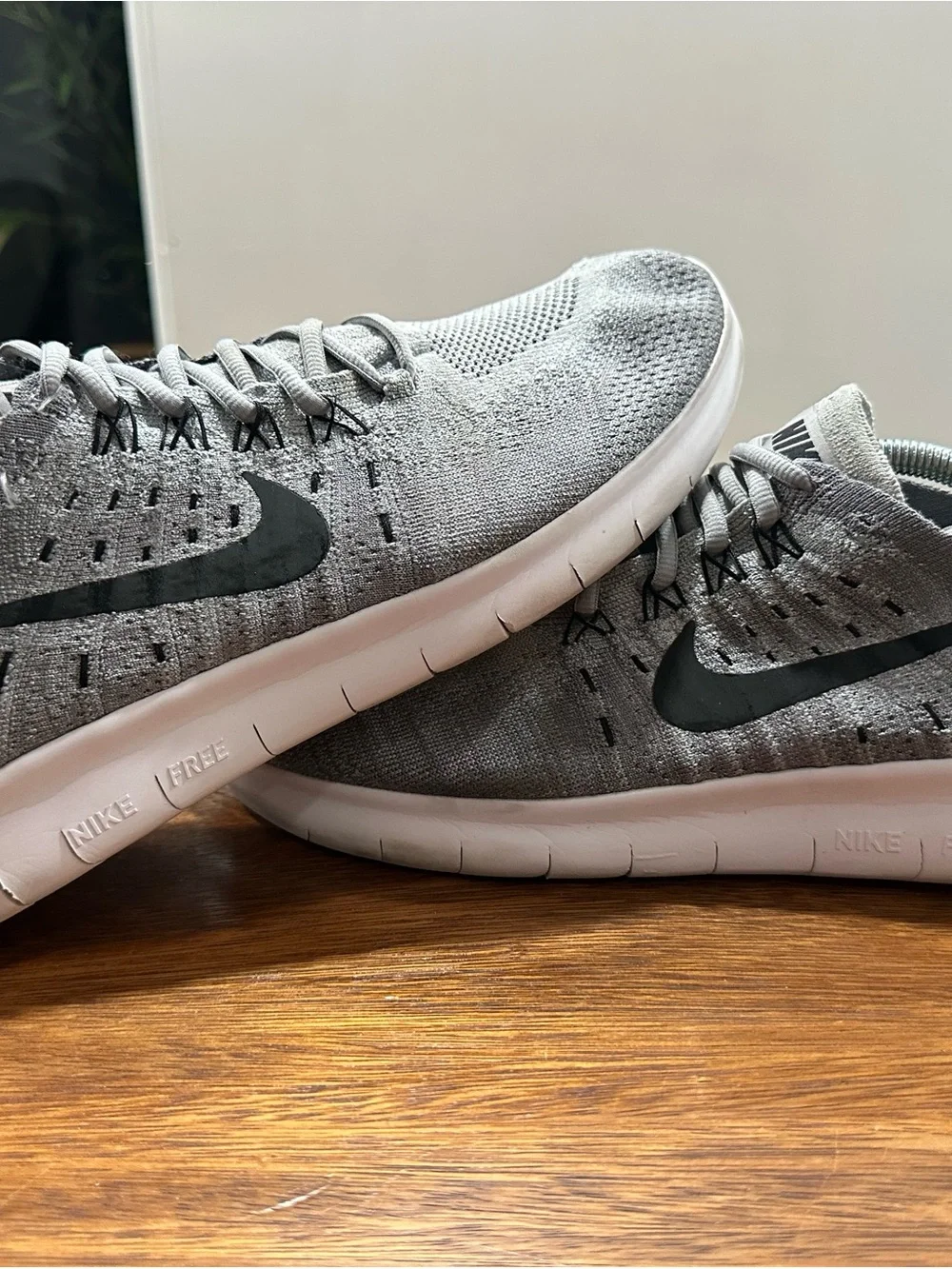Nike Free RN Flyknit 2017 Wolf Grey Black Shoes 880843-002 Men’s Sz 11.5 Running